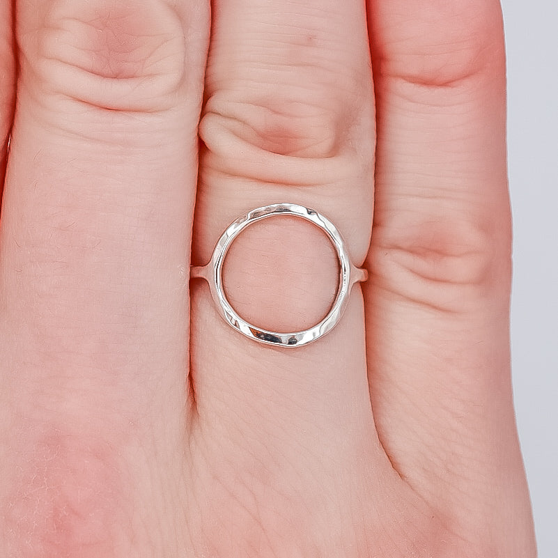 Hammered Circle Ring