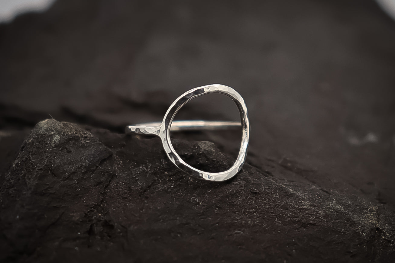 Hammered Circle Ring