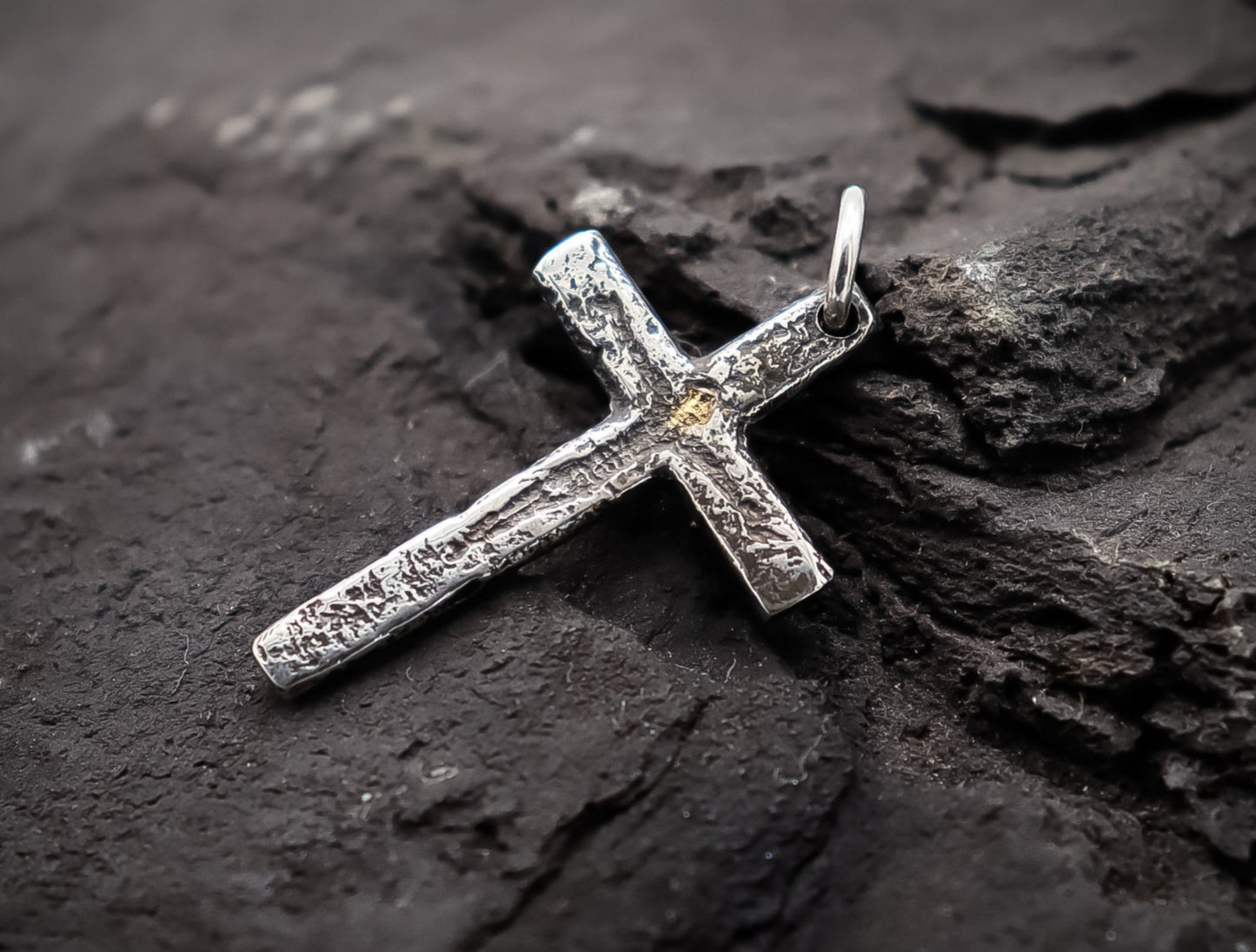 Crucifix Pendant With Gold Accent