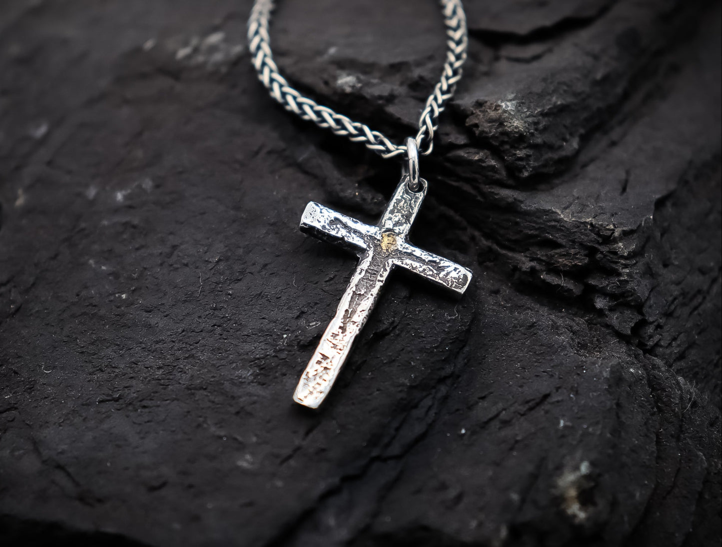 Crucifix Pendant With Gold Accent
