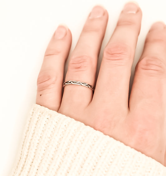Braided Silver Band