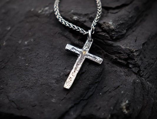 Crucifix Pendant With Gold Accent